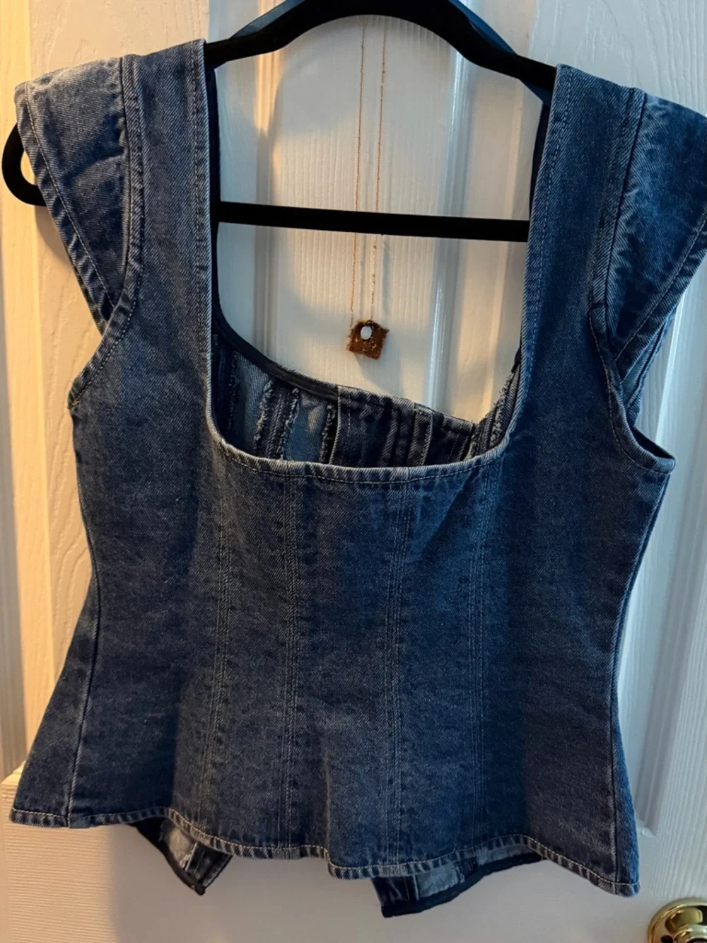 Vici Blue Denim Corset Top - Picture 2 of 5